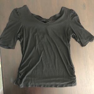 Black Bow-Back Blouse